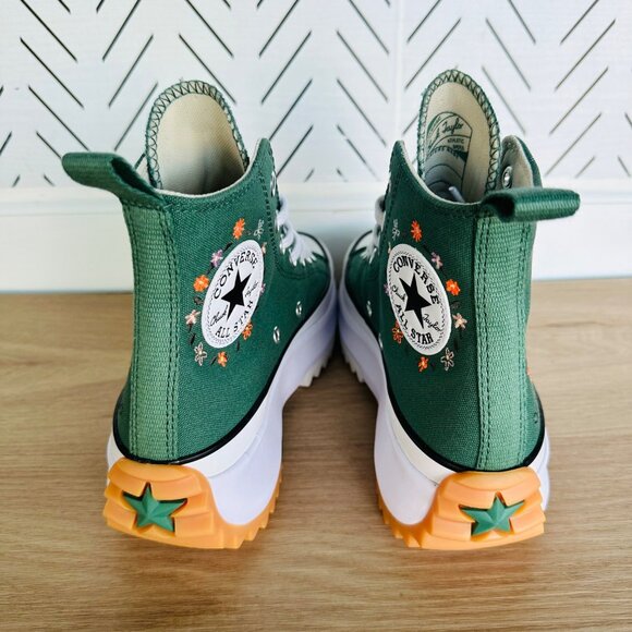 ⭐Converse Run Star Hike Platform Sz 8 Men's Shoes Flowers Green Sneakers A11562C - Picture 4 of 10